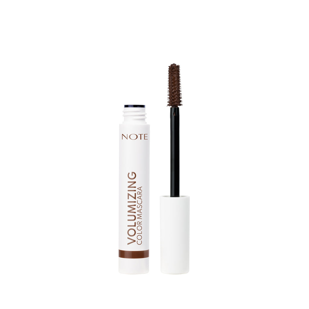 Volumizing Color Mascara Brown – odprta maskara in rjav aplikator